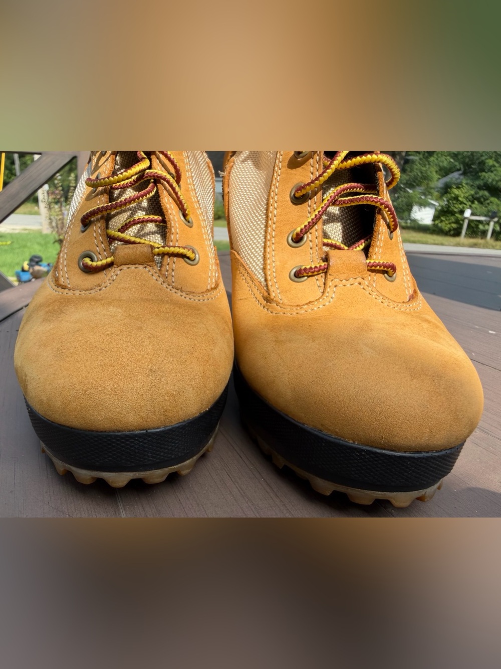 Rare Vintage Timberland Women's 14" Spring Point Lace-Up Wedge Boots size7 23617 - Picture 8 of 12